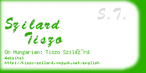 szilard tiszo business card
